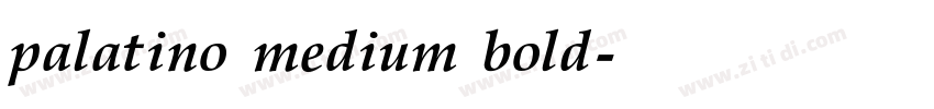 palatino medium bold字体转换